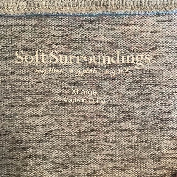 Soft Surroundings Sweater Mixed Pastel Print Transitional Fall Tunic Sweater - Picture 3 of 15